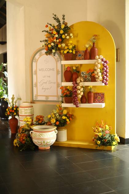 Signage and Photo-op — Welcome Lunch decor — Alila Diwa Goa